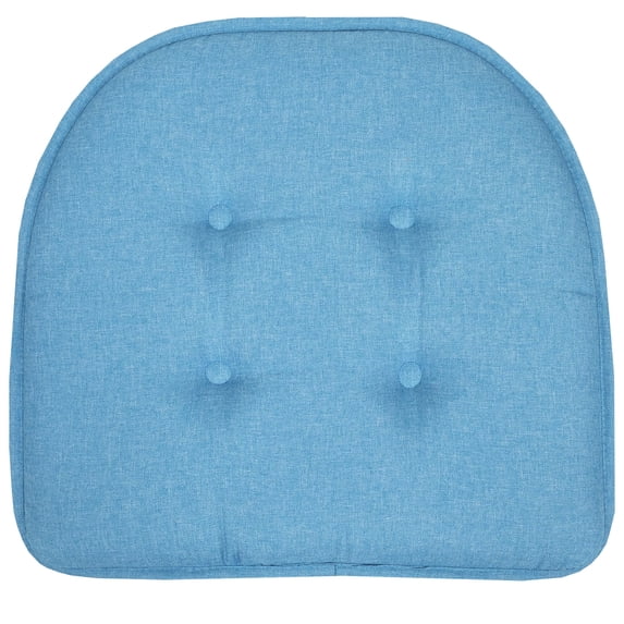 U-Shaped Memory Foam No Slip Back 17 x 16 Chair Pad 4 Pack Turquiose