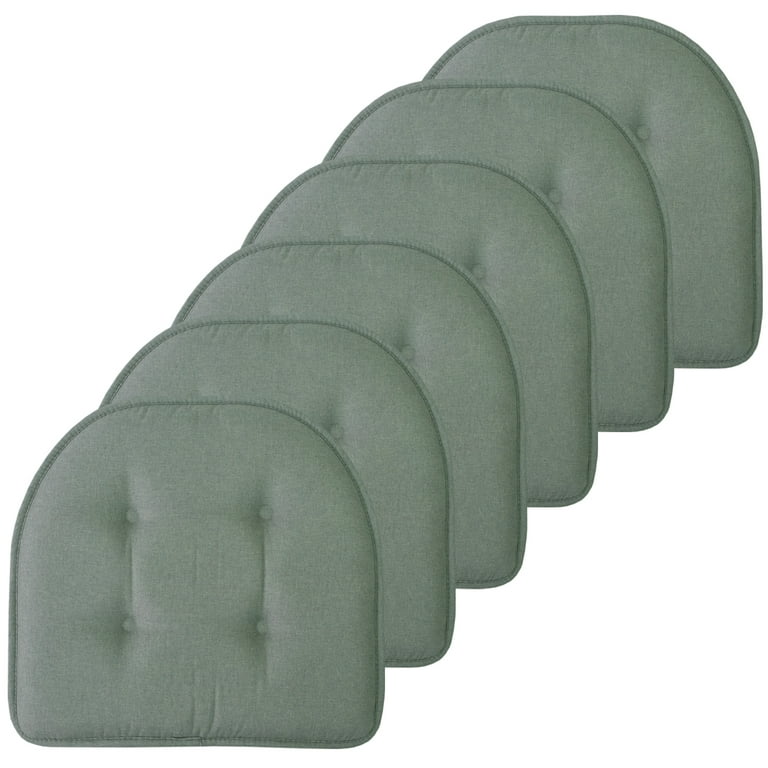 U-Shaped Memory Foam No Slip Back 17 x 16 Chair Pad Cushion 6 Pack