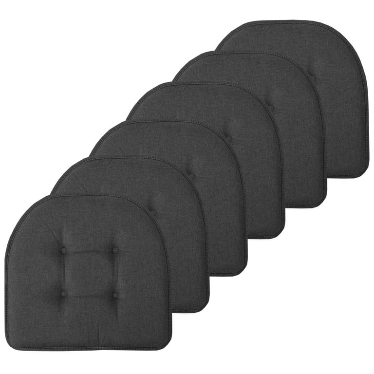 U Shaped Memory Foam No Slip Back 17 x 16 Chair Pad Cushion 6 Pack