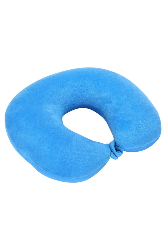 U Shaped Memory Foam Pillow For Travel Neck Support Airplane Head Rest Comfortable Sleeping Blue -LAILLSH