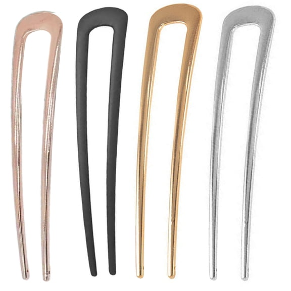 U Shaped Metal Hair Clip NonSlip Grip 10x2cm Barrettes For Formal Occasions Hair Bun Styling Hair Jewekry