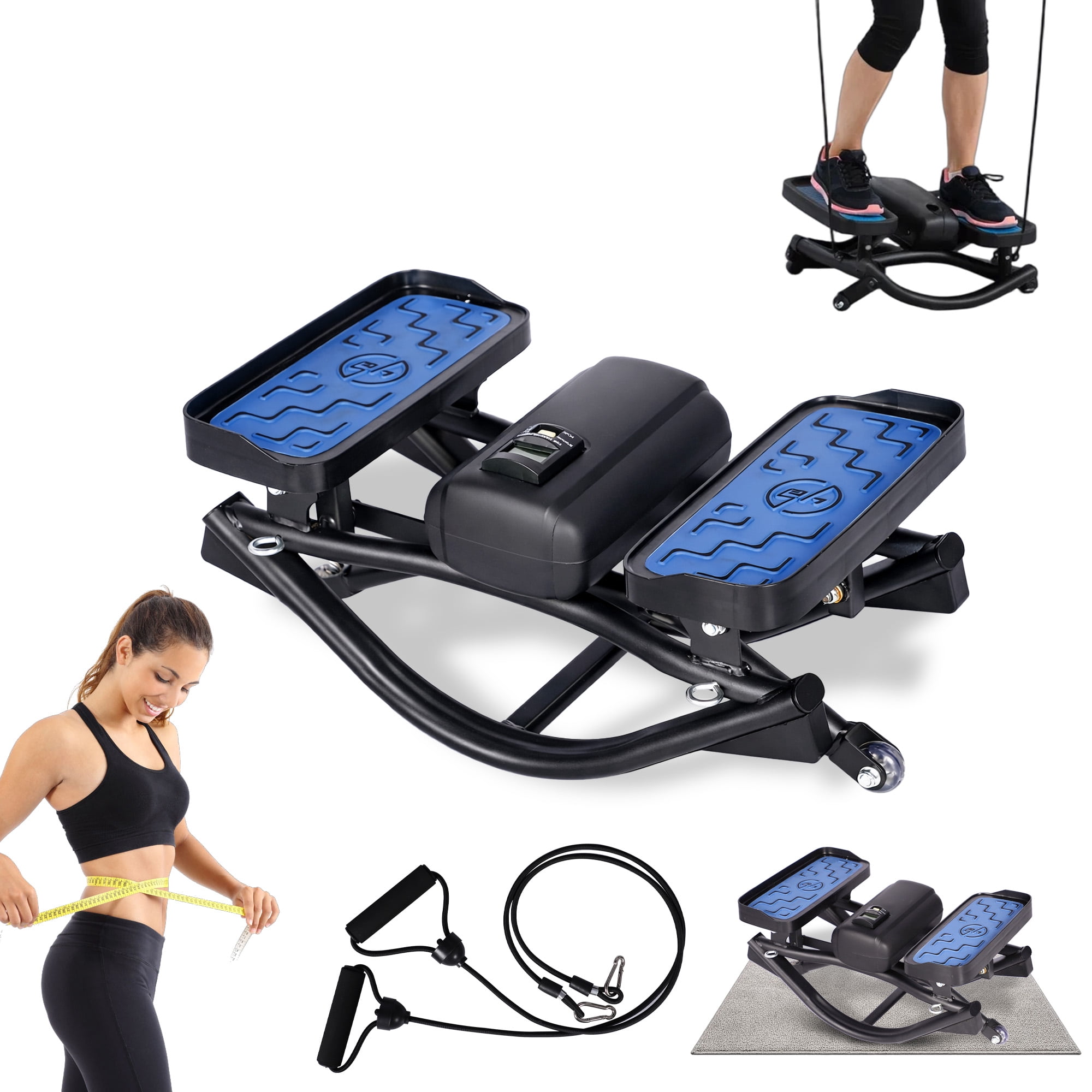 U Step Machine U-Shaped Mini Stepper for Home Workout - Adjustable Resistance Stepper ...