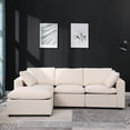 thumbnail image 1 of U Shaped Modular Sectional Couch, With Movable Table , Beige Versatile , Detachable Coffee, 1 of 6