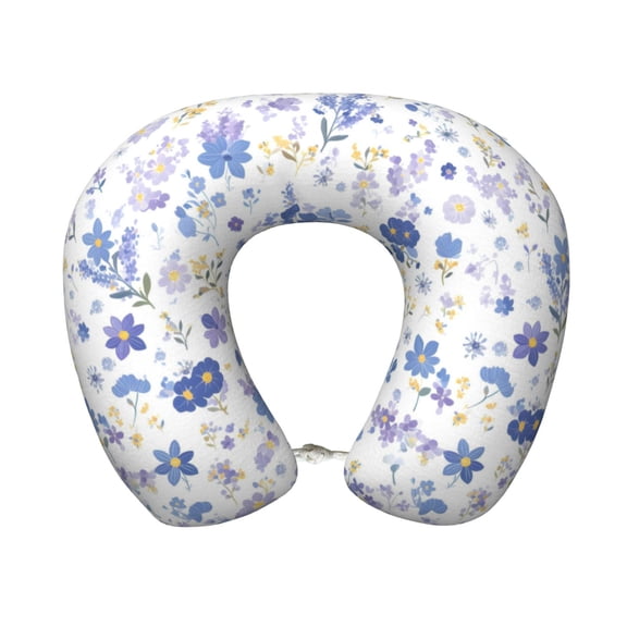 U-Shaped Pillow 11.89.8in With Pillow Core Comfortable Soft Invisible Zipper For Daily Travel Driving Office Milk Cow Print Style Lavender_4