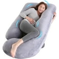 thumbnail image 1 of U-Shaped Pregnancy Pillow for Sleeping, Full Body Support for Back, HIPS & Belly - 57 Inch Maternity Pillow with Machine Washable Cover | Maternity Essential, 1 of 9