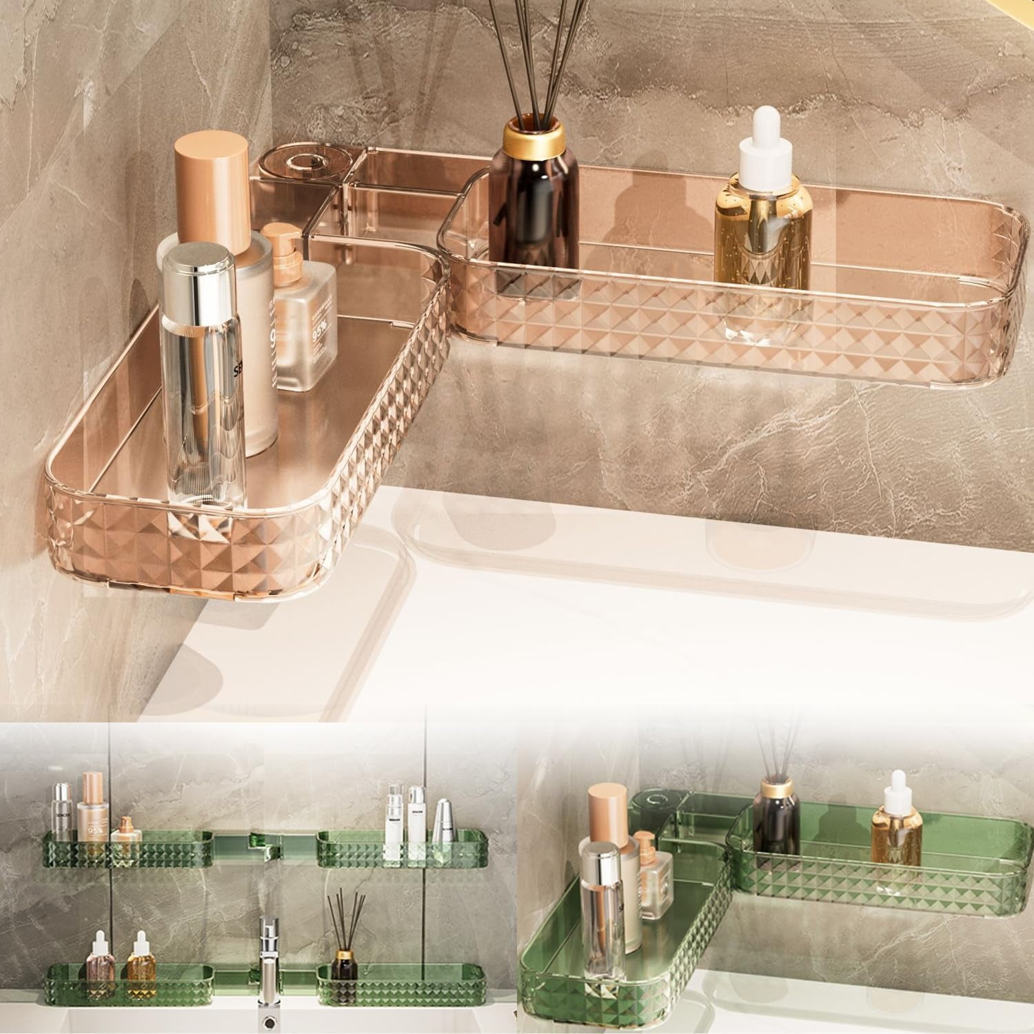 U Shaped Rotating Storage Corner Shelf, Powerful Weighing, Draining ...