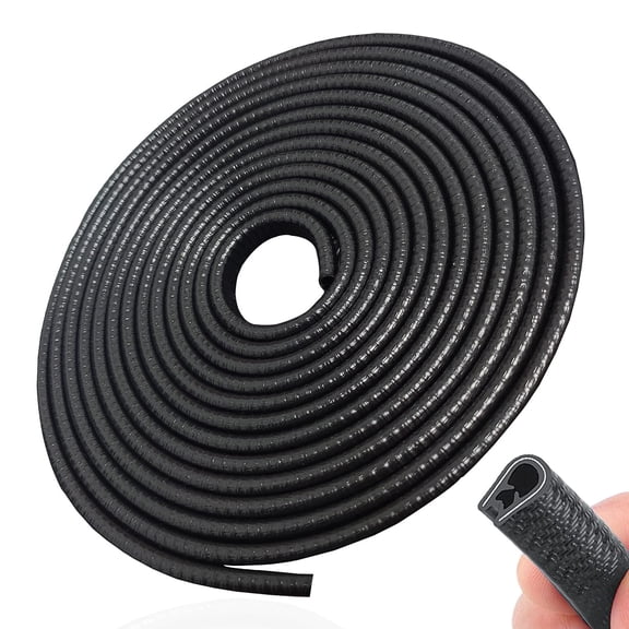 U-Shaped Rubber Car Door Edge Trim with Built-in Metal Sheet Universal Guard