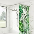 thumbnail image 1 of U Shaped Shower Curtain Rod, [Both Sides: 23"-52", Middle: 31"-46.5"] Adjustable U Shape Shower Rod Black Outdoor Corner Curtain Pole for Bathroom Bathtub with Ceiling Support & 12 Hooks Silver, 1 of 18