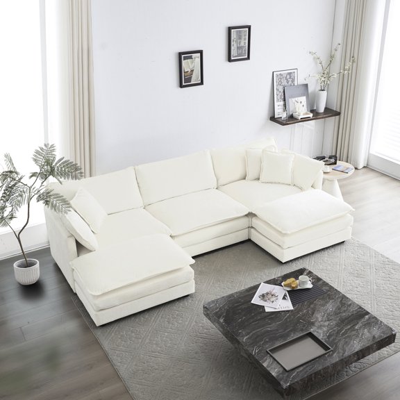 U-Shaped Sofa with Flexible Seat Units | In Living Room, Allows Personalized Re - assembly