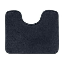 U-Shaped Toilet Bathroom Rugs - Absorbent Toilet Bath Mats Bath Mat Bathroom Rug Absorbent Non-Slip Washable Shower Floor Mats Super Soft Machine Washable Bathroom Mats, Black