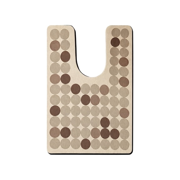 U-Shaped Toilet Floor Mat, Absorbent Quick-Dry Diatomaceous Earth Bathroom Rug with Non-Slip Design