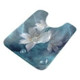 thumbnail image 1 of U-Shaped Toilet Mat Plush Bathroom Rug Mat Non Slip Bathroom Mats Abstract Art Flower, 1 of 5