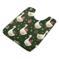 thumbnail image 1 of U-Shaped Toilet Mat Plush Bathroom Rug Mat Non Slip Bathroom Mats Cartoon Geese Carrying Presents, 1 of 5