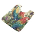 thumbnail image 1 of U-Shaped Toilet Mat Plush Bathroom Rug Mat Non Slip Bathroom Mats Colorful Beautiful Parrots, 1 of 4