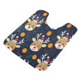 thumbnail image 1 of U-Shaped Toilet Mat Plush Bathroom Rug Mat Non Slip Bathroom Mats Cute Reindeer Pattern, 1 of 5