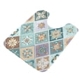 thumbnail image 1 of U-Shaped Toilet Mat Plush Bathroom Rug Mat Non Slip Bathroom Mats Intricate Blue Shape, 1 of 5