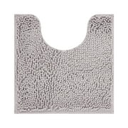 U-Shaped Toilet Rug, Super Soft Shaggy Contour Bath Mat for Bathroom Floor, Fluffy, Water Absorbent, Non Slip, Machine Washable, Dry Quickly - Light gray
