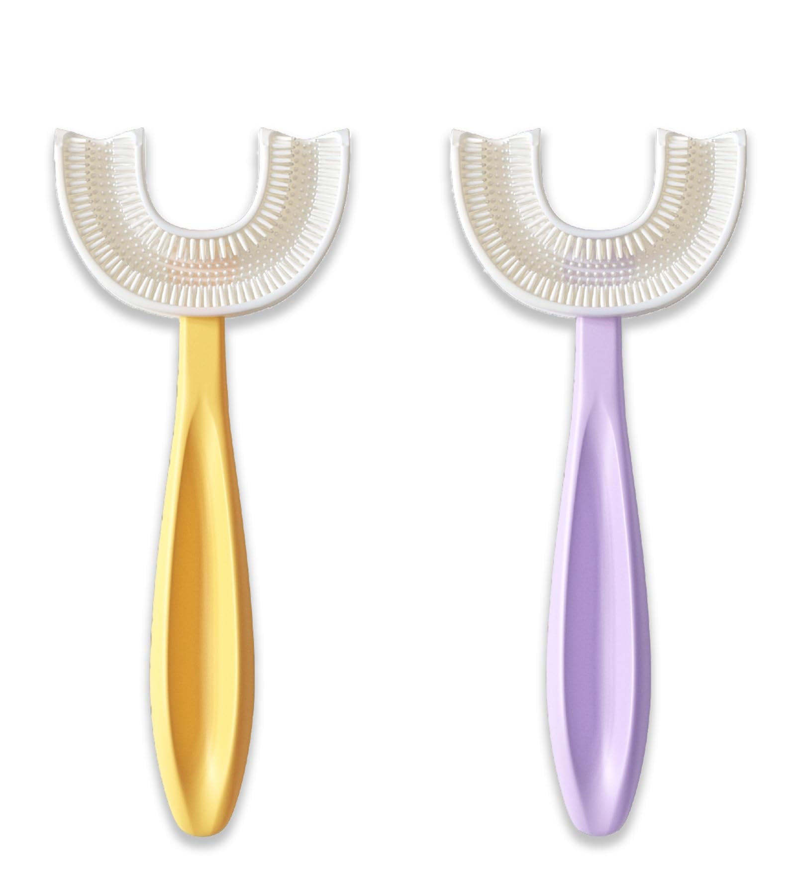 U Shaped Toothbrush Kids 612 Years Old Two Soft Toothbrushes Come