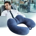 thumbnail image 1 of U-Shaped Travel Neck Pillow with Hump Support - Lightweight & Breathable Microbead Cushion for Airplane, Car, Office - Compact Portable Design with Luggage Strap - Soft Stretchy Comfort for Adults, 1 of 9