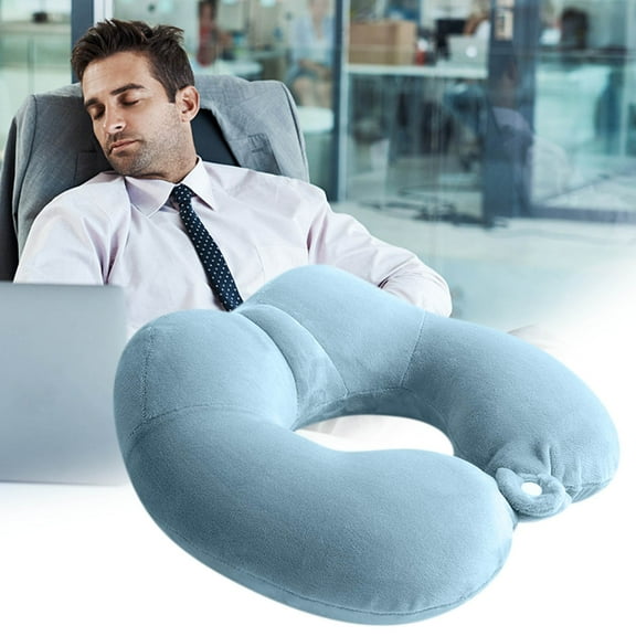 U-Shaped Travel Neck Pillow with Microbead Filling, Breathable and Stretchy for Comfort, Compact 26x29x10cm Size, Lightweight for Luggage Attachment, Portable Carry