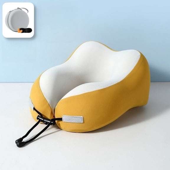 U-Shaped Travel Neck Pillow for Airplane and Long Trips with Ergonomic Wrap Support, Portable Cushion for Car, Train, Office Nap Comfort