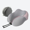 thumbnail image 1 of U-Shaped Travel Neck Pillow with Adjustable Drawstring Support for Airplane, Long Trip, Office Rest and Comfortable Upright Sleeping, 1 of 9