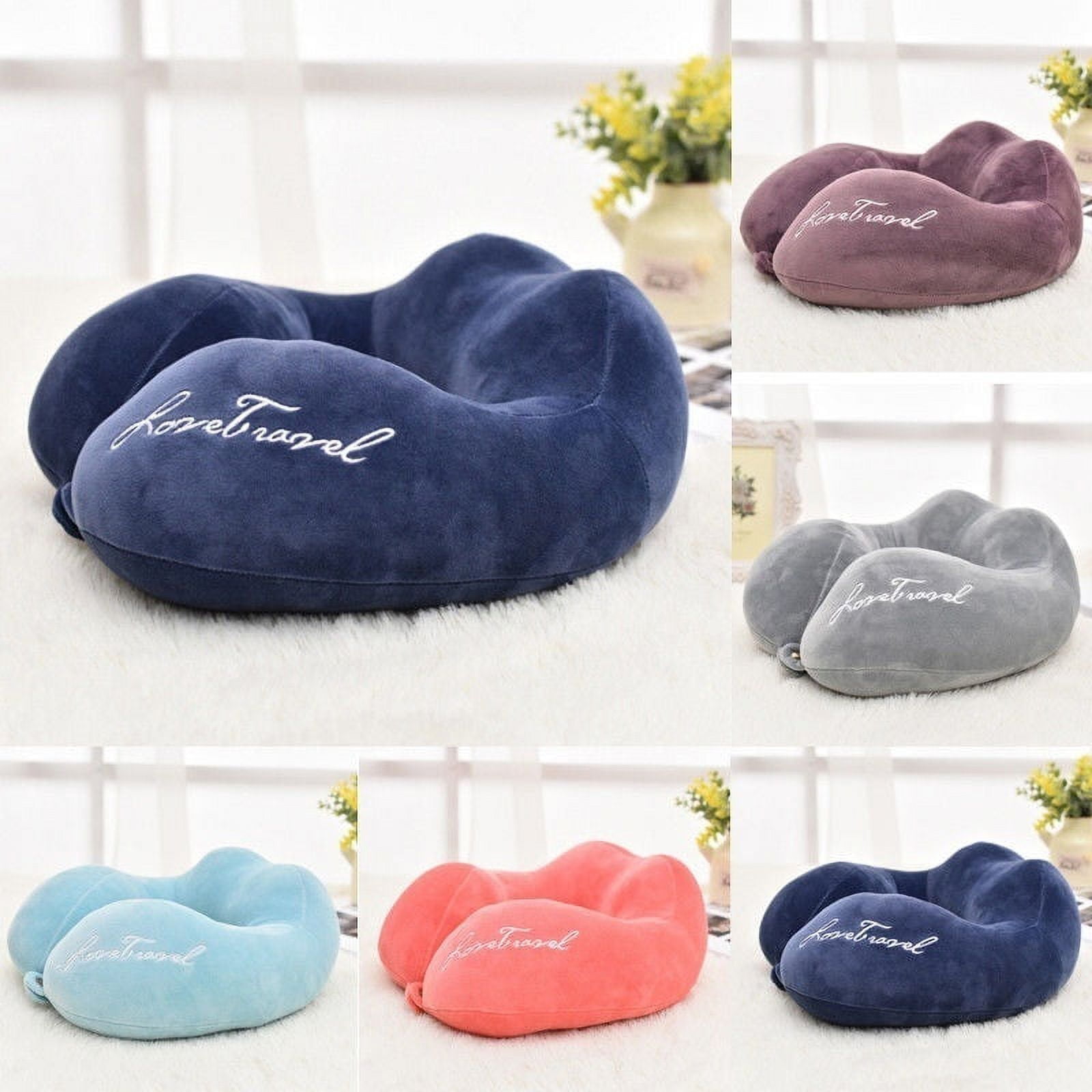 U Shaped Travel Pillow Soft Foam Neck Pillow Car Airplane Head Rest
