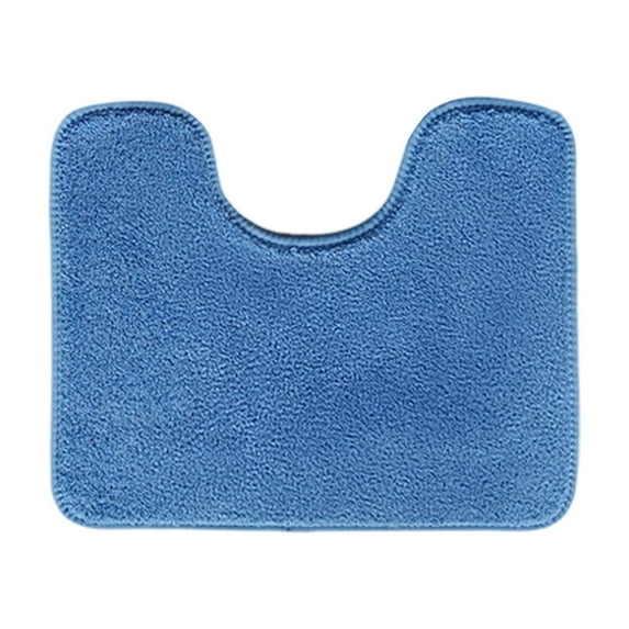 U Shaped Washable Bath Rug For Bathroom Non Slip Absorbent Microfiber Plush Contours Toilet Mat Soft Comfortable Simple Design Home Use