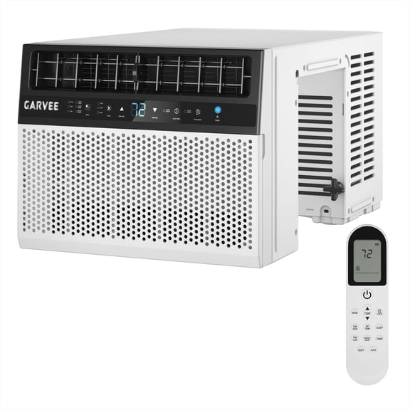 U-Shaped Window Air Conditioner - 8000 BTU Fixed Frequency, Ultra Quiet with Open Window Flexibility - Remote Control - Cools 350 Sq.Ft. - Perfect for Bedroom, Living Room & Home Office