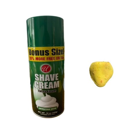 U Shaving Cream Extra Foam Sensitive Skin Bonus Size 12oz + Eleganceinlife Multi Frutti Bath Rock pack of 1