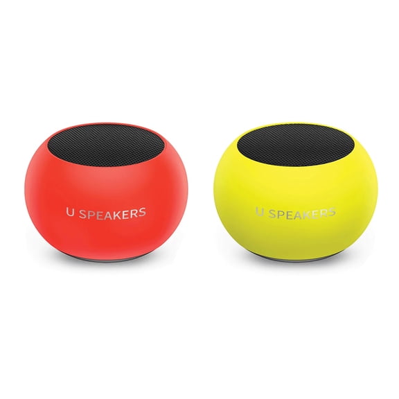 U Speakers Mini Glow in the Dark Portable Wireless Bluetooth Speaker with Magnetic Base, Mic & Selfie Remote Control Active Lifestyle Travel Home Office Bundle with Coordinating Speaker, Pairing
