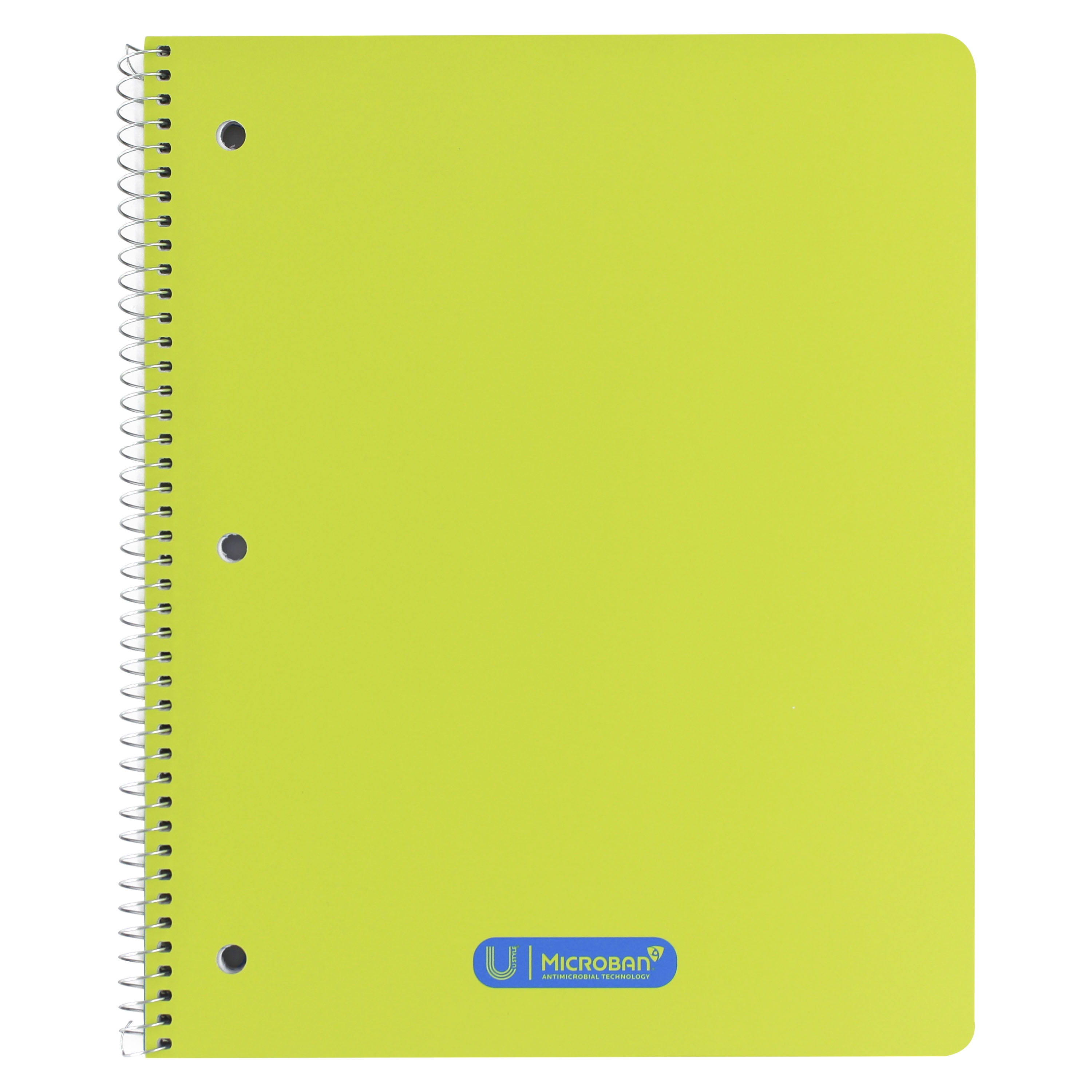 U Style Antimicrobial Microban 1 Subject Notebook, Wide Rule, 80 Sheets