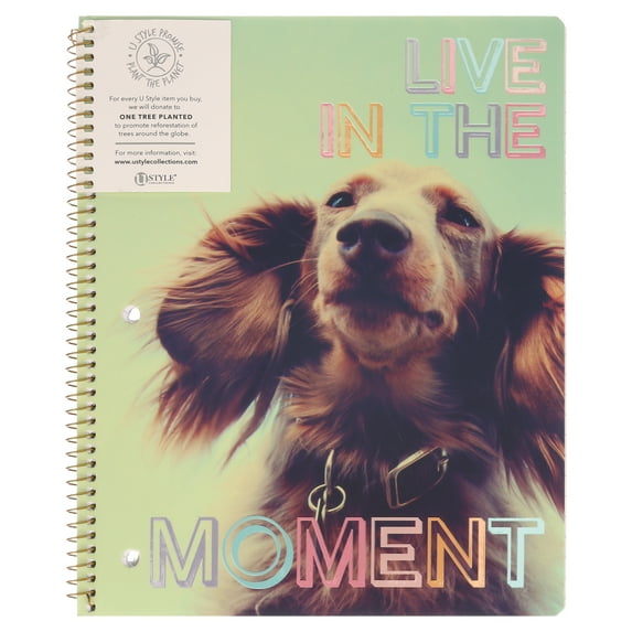 U Style Dog Days 1 Subject Notebook, 80 Sheets, Wide Rule, Dachshund