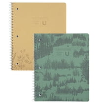 U Style Eco-Friendly 1 Subject Notebook, 2 Pack, 80 Sheets