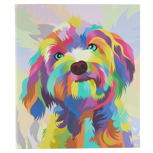 U Style Expressions 3 Ring Paper Binder, 1.5 inch, Pastel Dog
