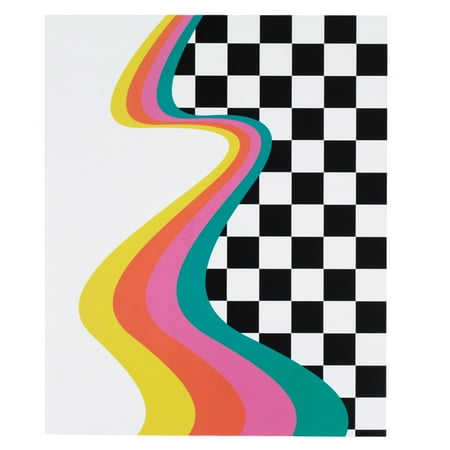 U Style Good Times Two-Pocket Paper Folder, Rainbow Checkers, 617