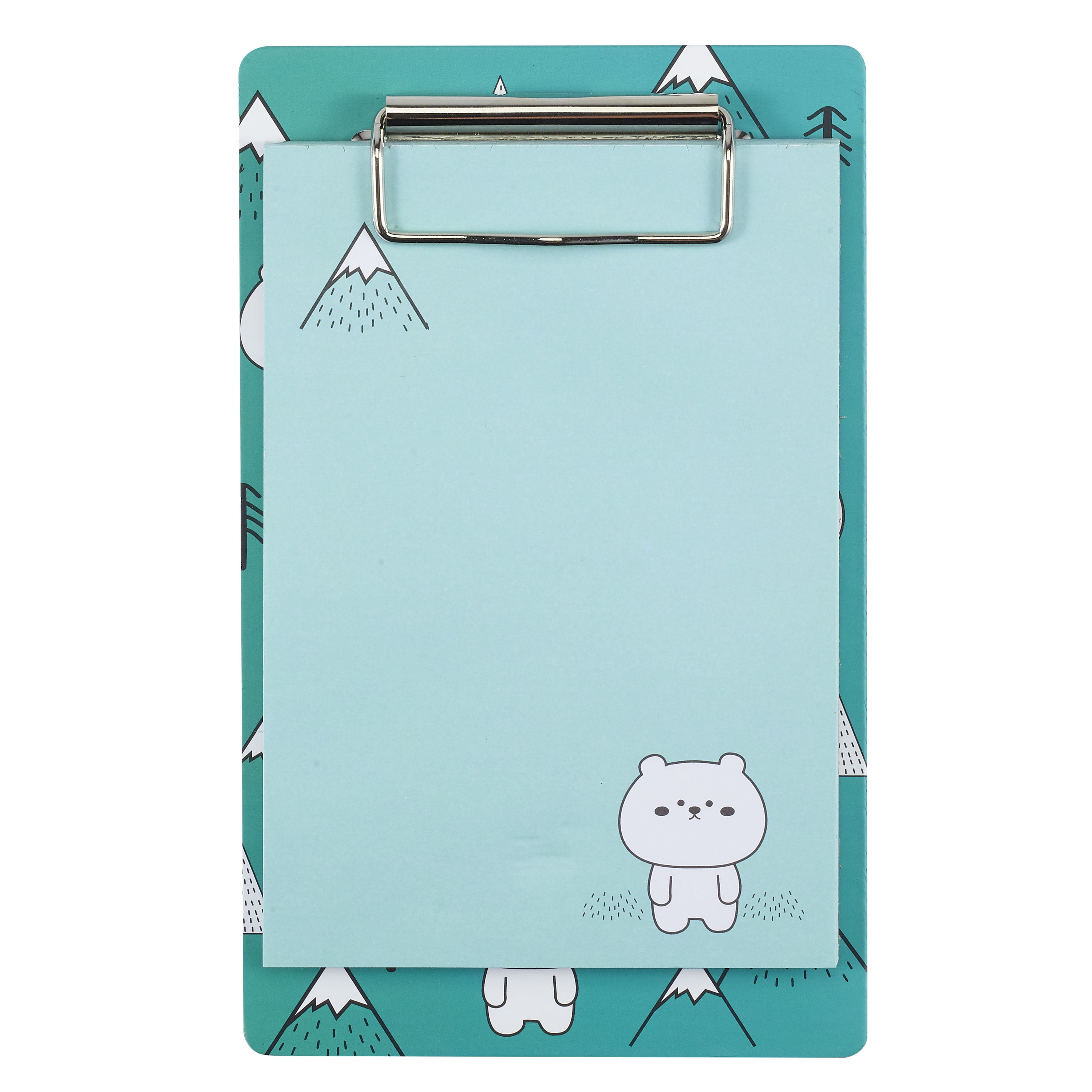 U Style Mini Clipboard with Notepad Set, 40 Sheets, Woodland