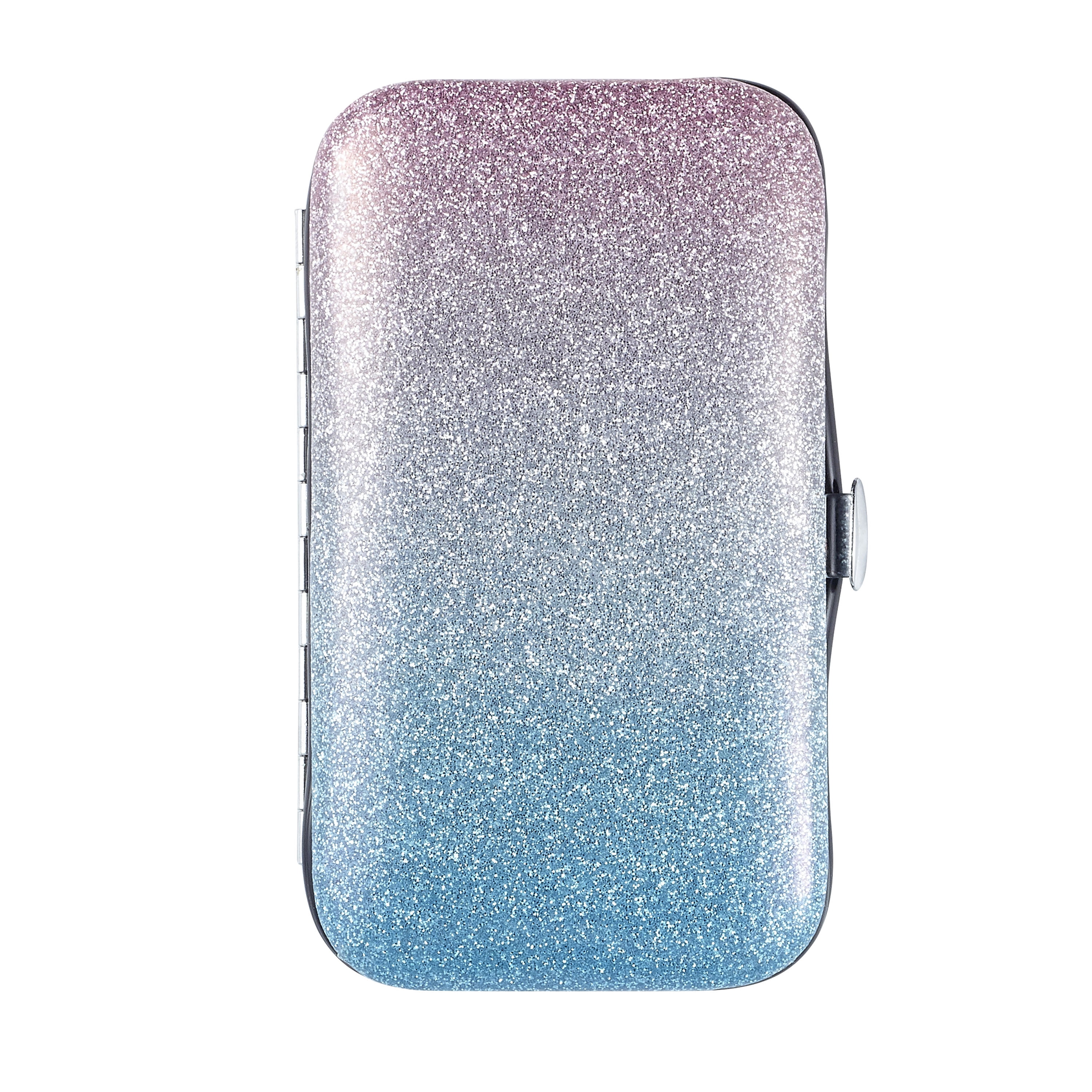 U Style Personal Nail Care 6 Piece Tool Set with Hard Case, Ombre Glitter