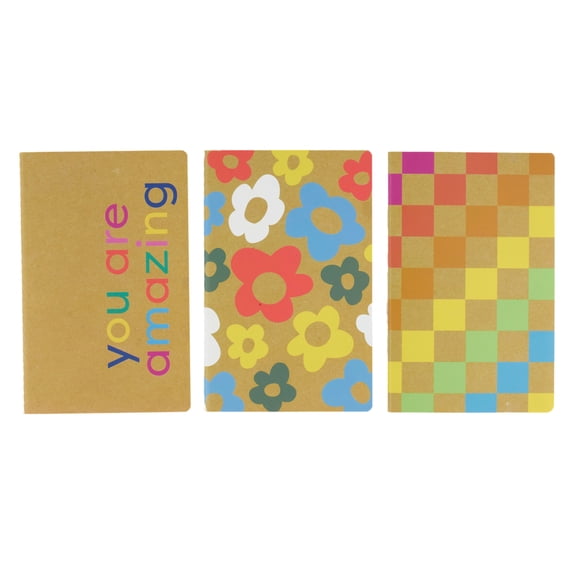 U Style Set of 3 Mini Journals, Kraft
