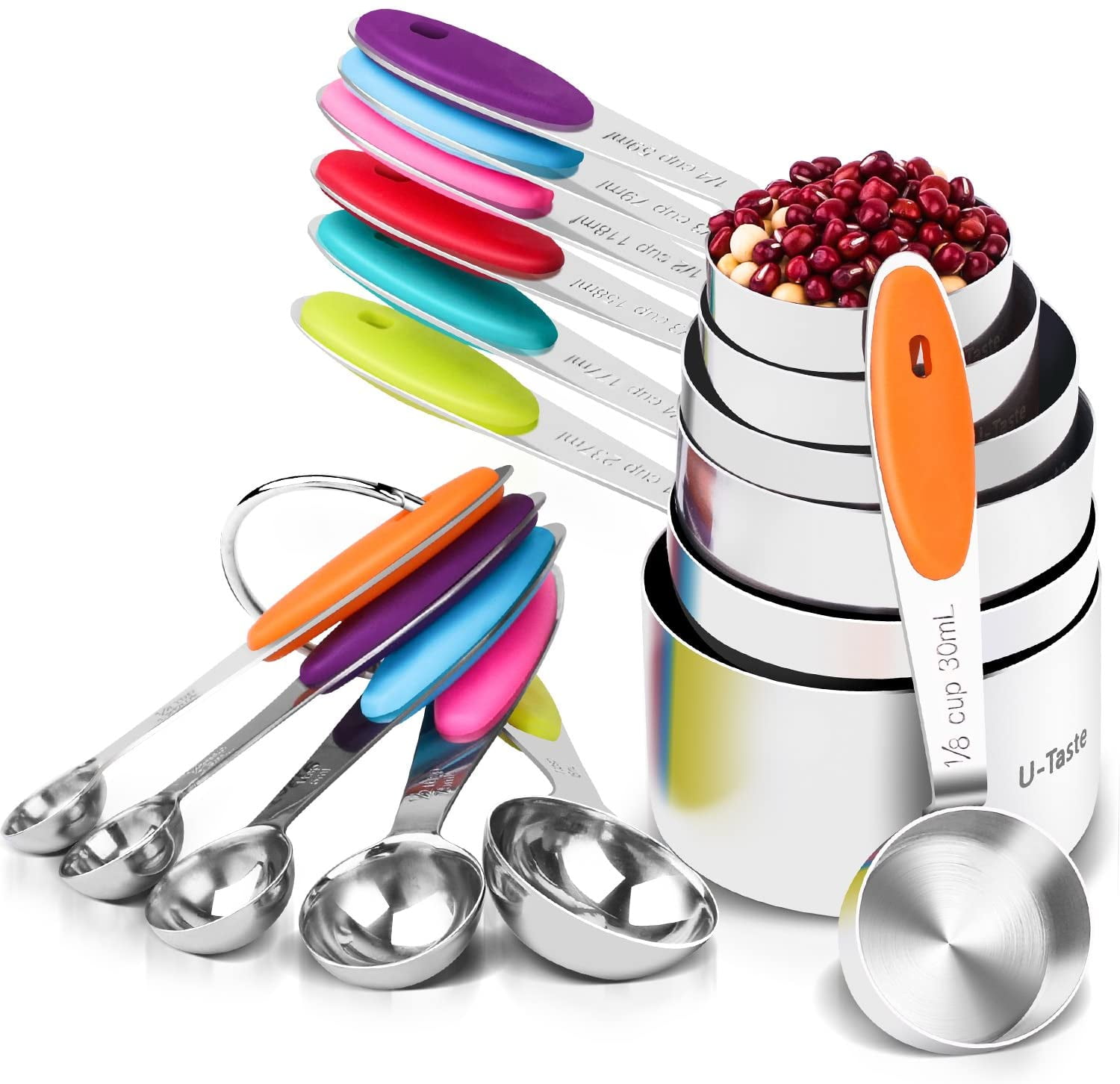 https://i5.walmartimages.com/seo/U-Taste-18-8-Stainless-Steel-Measuring-Cups-Spoons-Set-12-Pieces-Metal-Stacking-Kitchen-Baking-Cooking-Food-Measure-Set-7-5-Strengthened-weld-joints_9e149342-34ae-4e5d-9392-b1075238cc02.028d96d08317fb20db8b6f2fc1984e77.jpeg