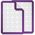 thumbnail image 1 of U-Taste 500ºF Heat Resistant Macaron Silicone Baking Mat, Non Stick Reusable Cookies Pastry Sheet Liner with Edge Enhancement Circle Measurement for Oven (Half Sheets Size, Pack of 2, Purple), 1 of 9
