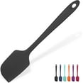 thumbnail image 1 of U-Taste 600°F High Heat Resistant 11.38in Silicone Large Spatula, BPA-Free Food Grade Kitchen Cooking Baking Mixing One Piece Seamless Flexible Rubber Bowl Scraper for Nonstick Cookware (Black), 1 of 9