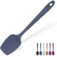 thumbnail image 1 of U-Taste 600°F High Heat Resistant 11.38in Silicone Spoon Spatula, BPA-Free Kitchen Cooking Baking Mixing One Piece Seamless Flexible Rubber Bowl Scraper for Nonstick Cookware (Midnight Blue), 1 of 9