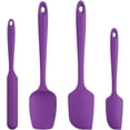 thumbnail image 1 of U-Taste 600°F High Heat Resistant Silicone Spatula Set of 4, BPA-Free Food Grade Kitchen Cooking Baking Mixing One Piece Seamless Flexible Rubber Scraper for Nonstick Cookware (Purple), 1 of 10