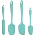 thumbnail image 1 of U-Taste 600°F High Heat Resistant Silicone Spatula Set of 4, BPA-Free Food Grade Kitchen Cooking Baking Mixing One Piece Seamless Flexible Rubber Scraper for Nonstick Cookware (Teal/Aqua Sky), 1 of 10