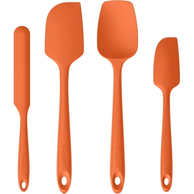 U-Taste Silicone Spatula Set of 4, 480°F Heat Resistant Kitchen Cooking ...