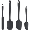 thumbnail image 1 of U-Taste Silicone Spatula Set of 4, 600°F High Heat Resistant Kitchen Cooking Utensils Baking Supplies, Food Grade Seamless Rubber Scraper, Black, 1 of 10