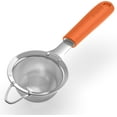 thumbnail image 1 of U-Taste Small Fine Mesh Strainer: 18/8 Stainless Steel 3.35in 30 Mesh Kitchen Food Sieve with Sturdy Riveted Silicone Handle, Heavy Duty Deep Handheld Metal Colander for Tea, Juice (Orange), 1 of 10