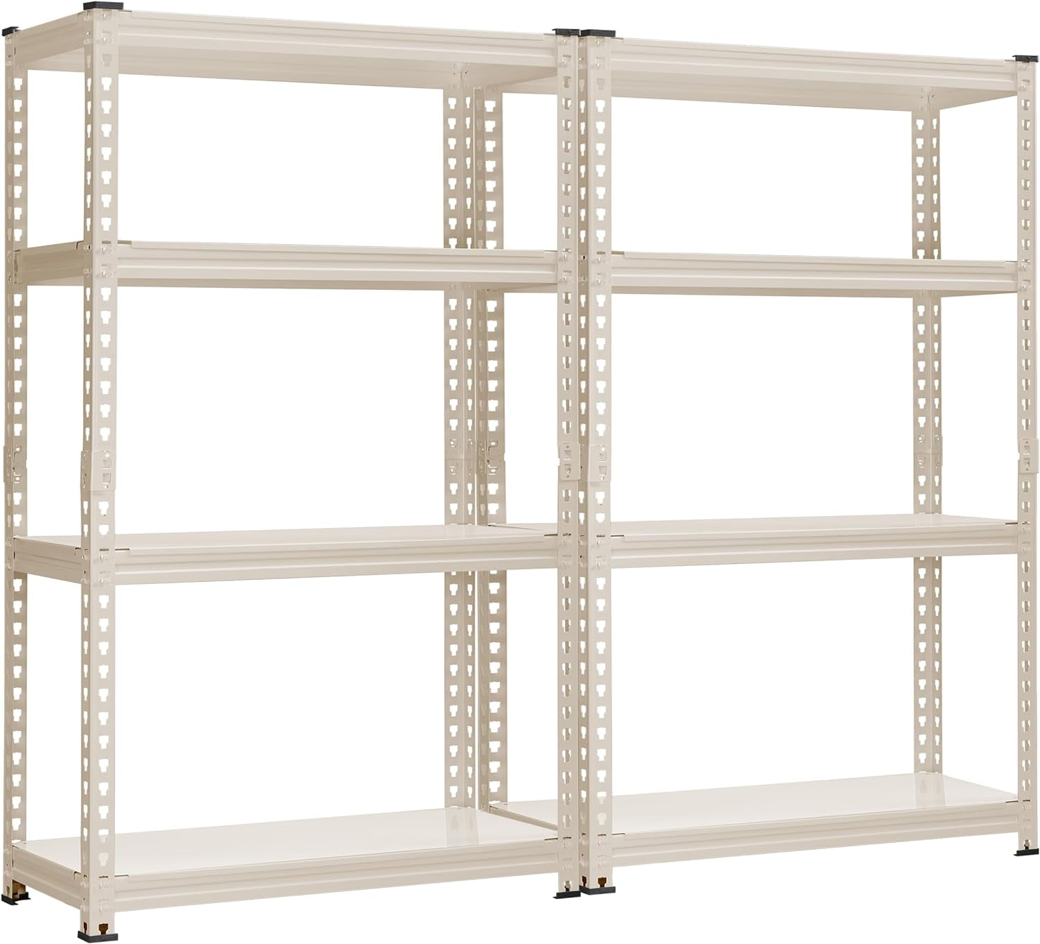 UToBe 2 Packs All Metal Storage Shelves 4 Tier 28" W x 12" D x 59" H