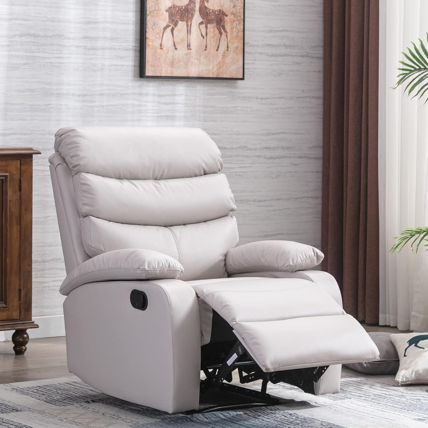 UToBe Manual Recliner Chairs for Adults, Lazy Boy Recliner Chair, PU